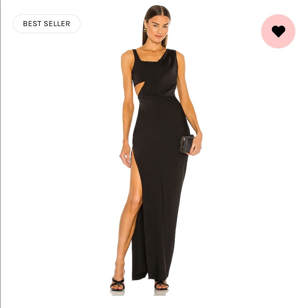 NWT NBD andrei black cutout maxi dress XS